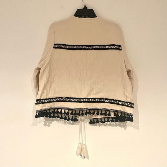 New ZARA Fringed Cuffs Passementerie Long Sleeve Jacket - Picture 12 of 14